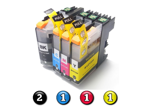 Compatible Brother LC133 ink cartridges 5 Pack Combo (2BK/1C/1M/1Y) Compatible Brother LC133 ink cartridges 5 Pack Combo (2BK/1C/1M/1Y)